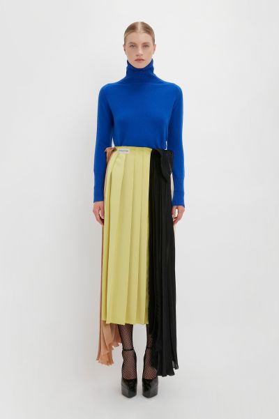 Skirts Victoria Beckham Charming Women Pleated Layer Asymmetric Skirt In Multi