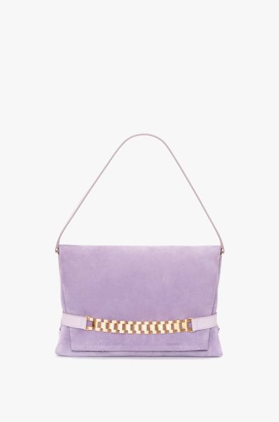 Easy-To-Use Victoria Beckham Women The Chain Pouch Chain Pouch With Strap In Lilac Suede