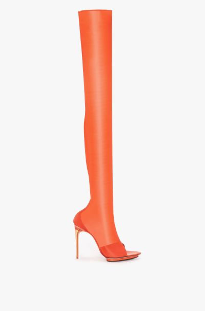 Voucher Pointy Toe Mesh Boot In Orange Boots Victoria Beckham Women