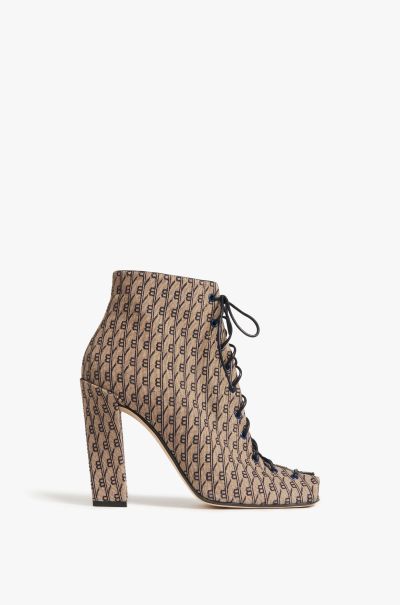 Made-To-Order Boots Victoria Beckham Reese Boots In House Monogram Jacquard Women