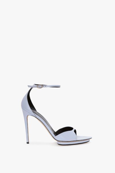 Women Heels Pointy Toe Stiletto Sandal In Lilac Leather Victoria Beckham Top