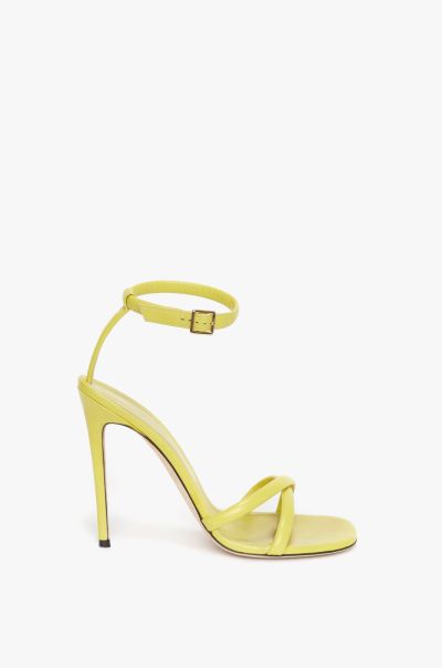 Victoria Beckham Anne Sandal In Sunshine Yellow Blowout Heels Women