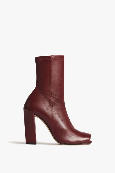 Luxury Shoes Victoria Beckham Women Iona Boots In Dark Red