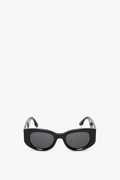 Victoria Beckham Durable Eyewear Monogram Detail Sunglasses In Black Women