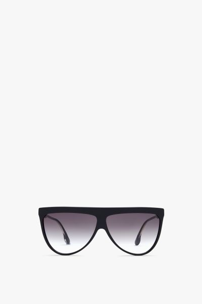 Victoria Beckham Flat Top V Sunglasses In Black Budget-Friendly Eyewear Women