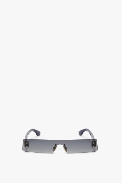 Easy-To-Use Victoria Beckham Mini Visor Sunglasses In Black-Green Women Eyewear