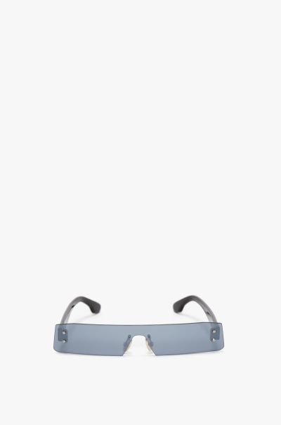 Eyewear Practical Mini Visor Sunglasses In Blue-Mirror Victoria Beckham Women