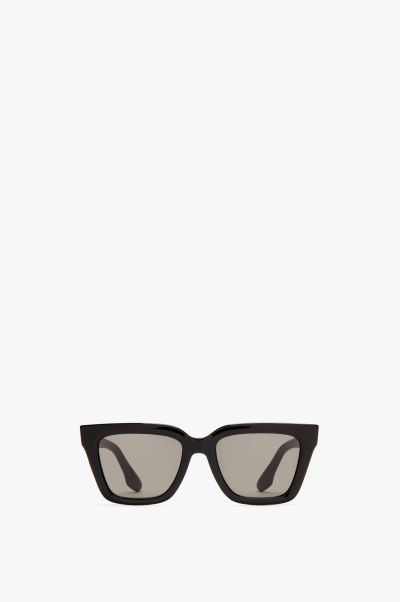 Eyewear Lowest Price Guarantee Crystal Frame Sunglasses In Black Women Victoria Beckham
