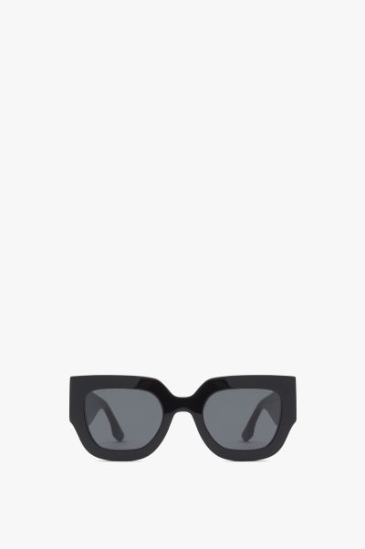 Victoria Beckham Wide Flat Square Sunglasses In Black Women Eyewear Genuine