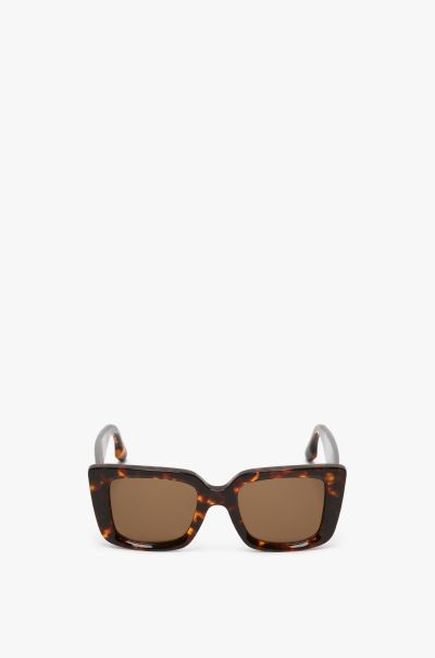 Women Victoria Beckham Vb Monogram Detail Sunglasses In Dark Havana Eyewear Limited Time Offer