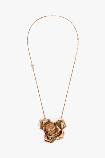 Exclusive Flower Necklace In Gold Victoria Beckham Jewellery Women Robust