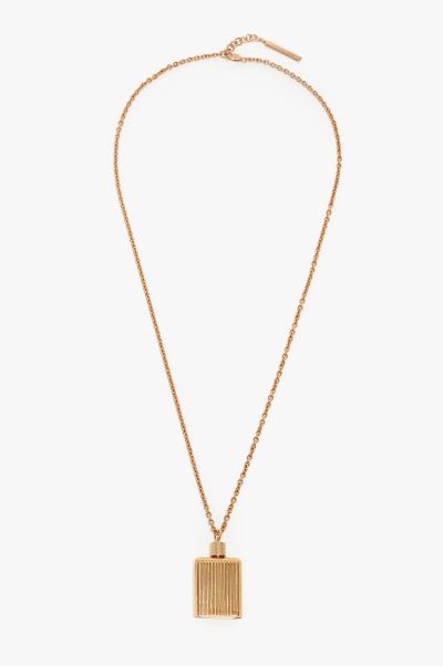 Victoria Beckham Women Jewellery Pure Exclusive Perfume Bottle Necklace In Brushed Gold