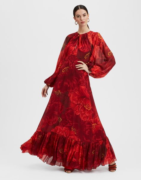 Women Durable La Double  J Eve Dress In Ruby Red For Women Dresses