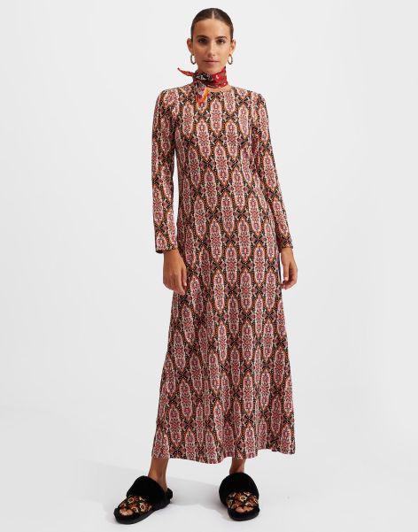 Long Sleeve Swing Dress In Tapestry For Women La Double  J Dresses Women Budget-Friendly