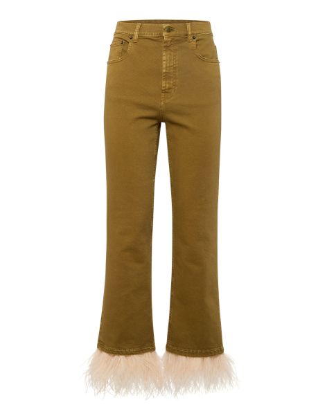 Modern La Double  J Fancy Crop Jeans In Khaki For Women Women Shorts & Pants