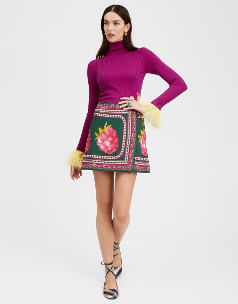Relaxing Skirts Foulard Mini Skirt In Lampone Placée Emerald For Women La Double  J Women