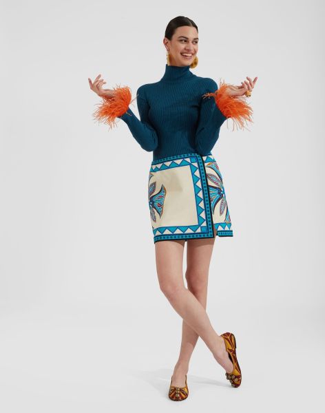 Popular Skirts Foulard Mini Skirt In Lotus Placée Ivory For Women La Double  J Women