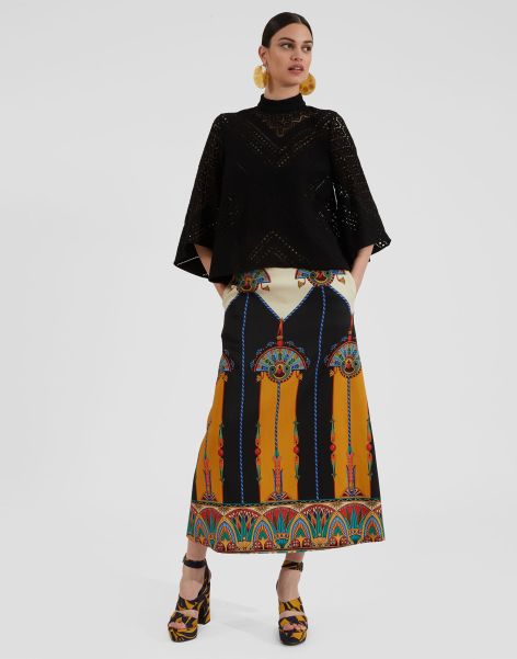 Skirts La Double  J A-Long Skirt In Aswan Placée Ivory For Women Unique Women