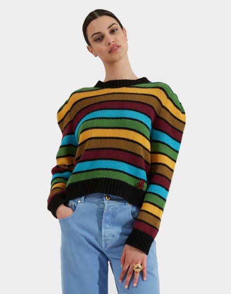 La Double  J Knitwear Women Economical Key Sweater In Multicolor For Women