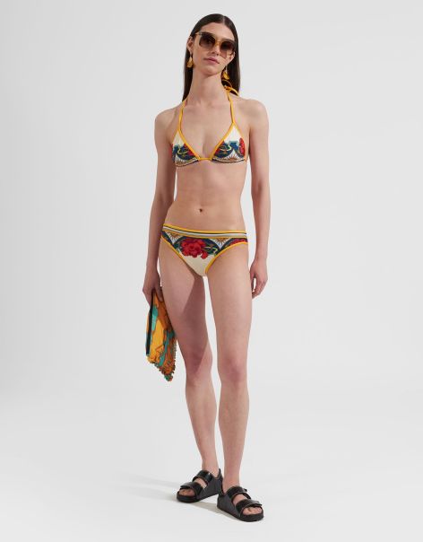 Swimwear Bikini Top (Placed) In Taormina Placée Ivory For Women La Double  J Women Deal