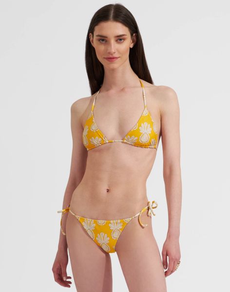 Women Triangle Bikini Top In Pineapple Sunflower For Women La Double  J Swimwear Discount