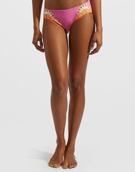 Swimwear Premium Sunset Bikini Bottom (Placed) In Napoli Plates Placed Hot Pink For Women La Double  J Women