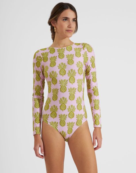 Swimwear La Double  J Surf Suit In Pineapple Sunflower Pink For Women Women Pure