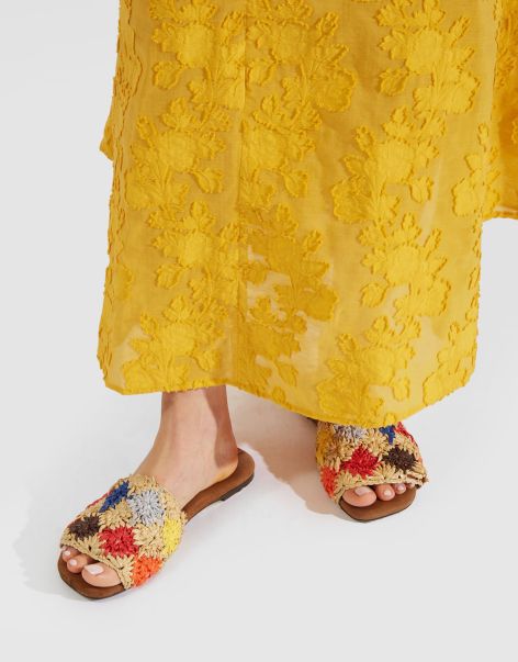 Vivid Crochet Sandal In Multicolor Grigio For Women La Double  J Women Shoes