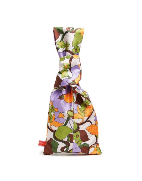 La Double  J Reliable Bags & Pochettes Reversible Knot Bag In Vines Bianco For Women Women