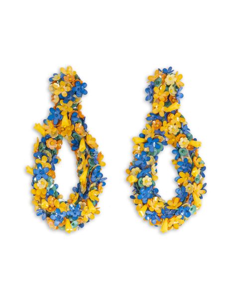 Confetti Hoop Earrings In Solid Yellow For Women Women Jewelry La Double  J Functional