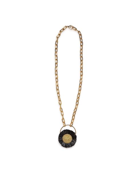 La Double  J Saturn Necklace In Multicolor Rosa/Ocra For Women Promo Women Jewelry